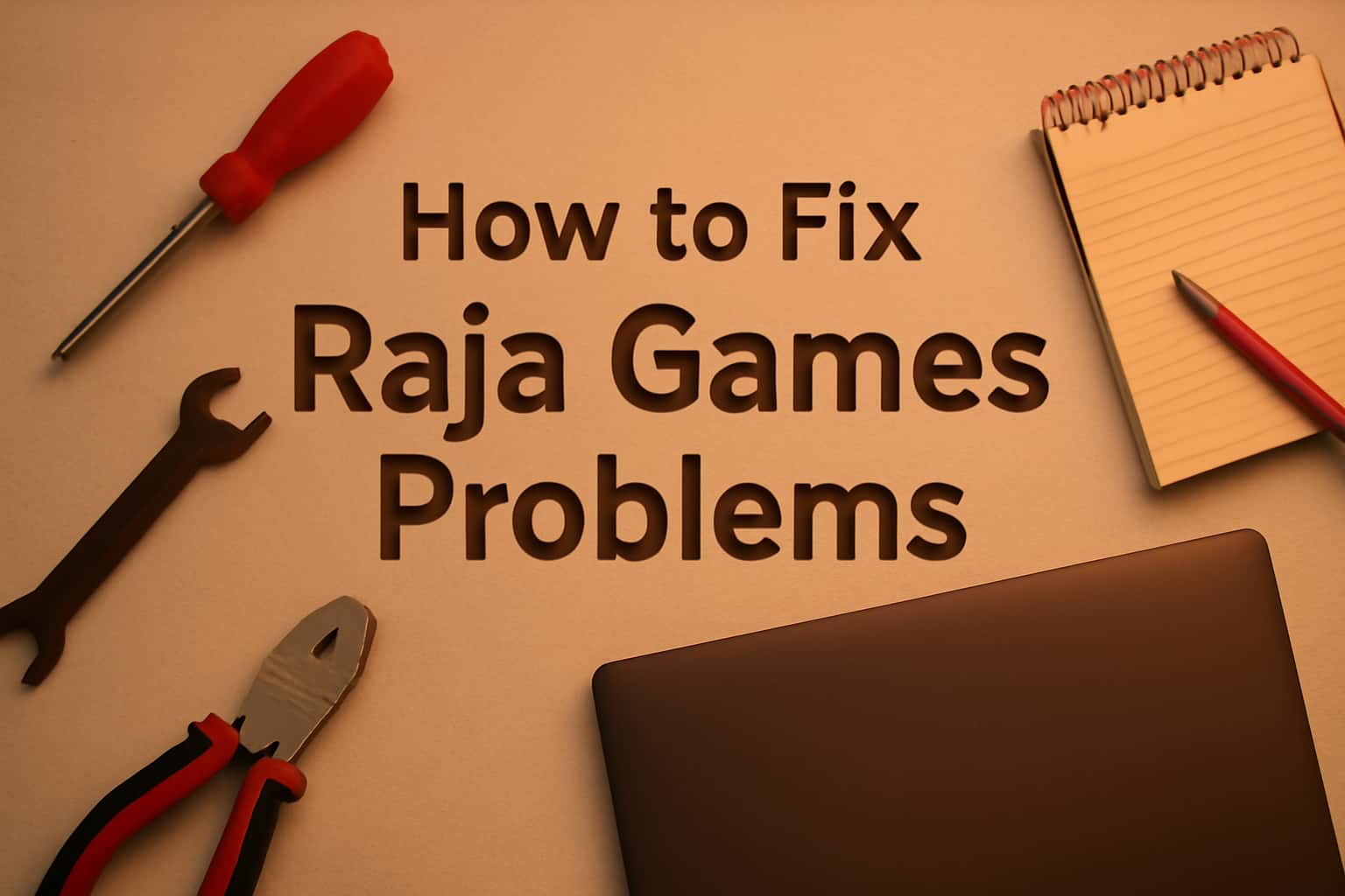 A visual representation of troubleshooting issues in Raja Games.