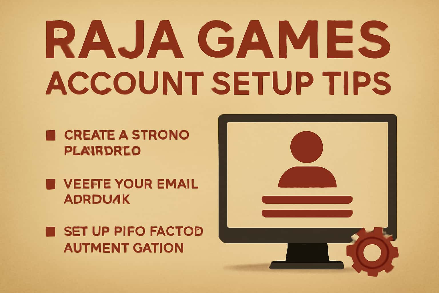 A visual representation of Raja Games account setup tips, showcasing a modern digital interface.