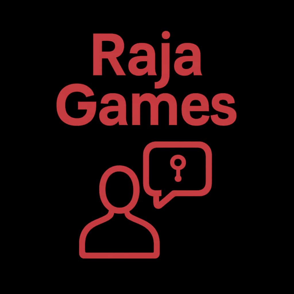 An icon representing Raja Games account setup tips, designed with a clean and minimal aesthetic.
