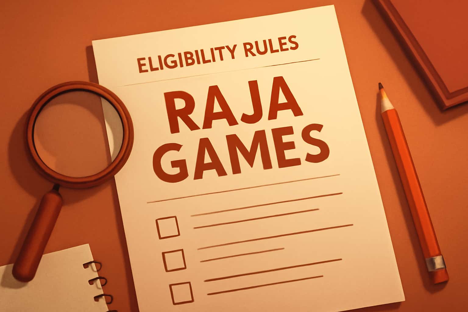 An informative visual representation of the eligibility rules for Raja Games.