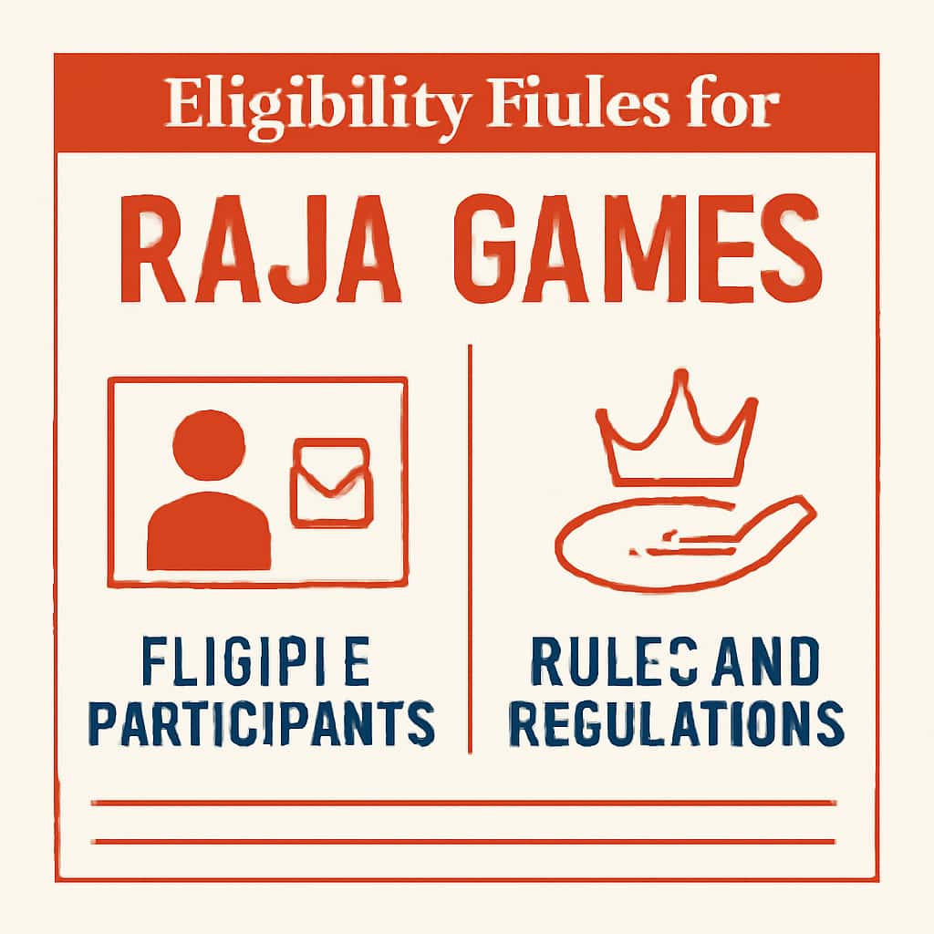 An educational diagram detailing the eligibility rules for Raja Games.