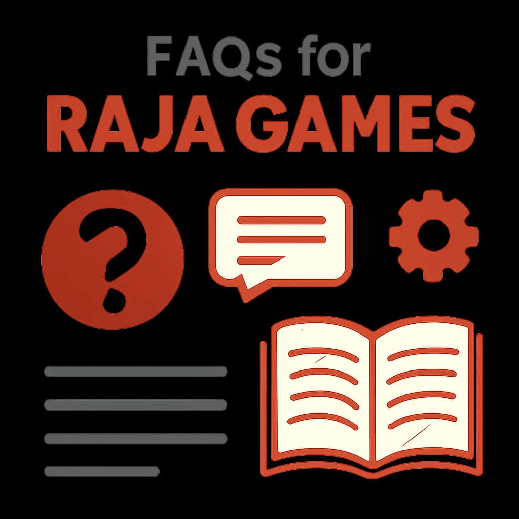 An illustration depicting the structure of FAQs for Raja Games.