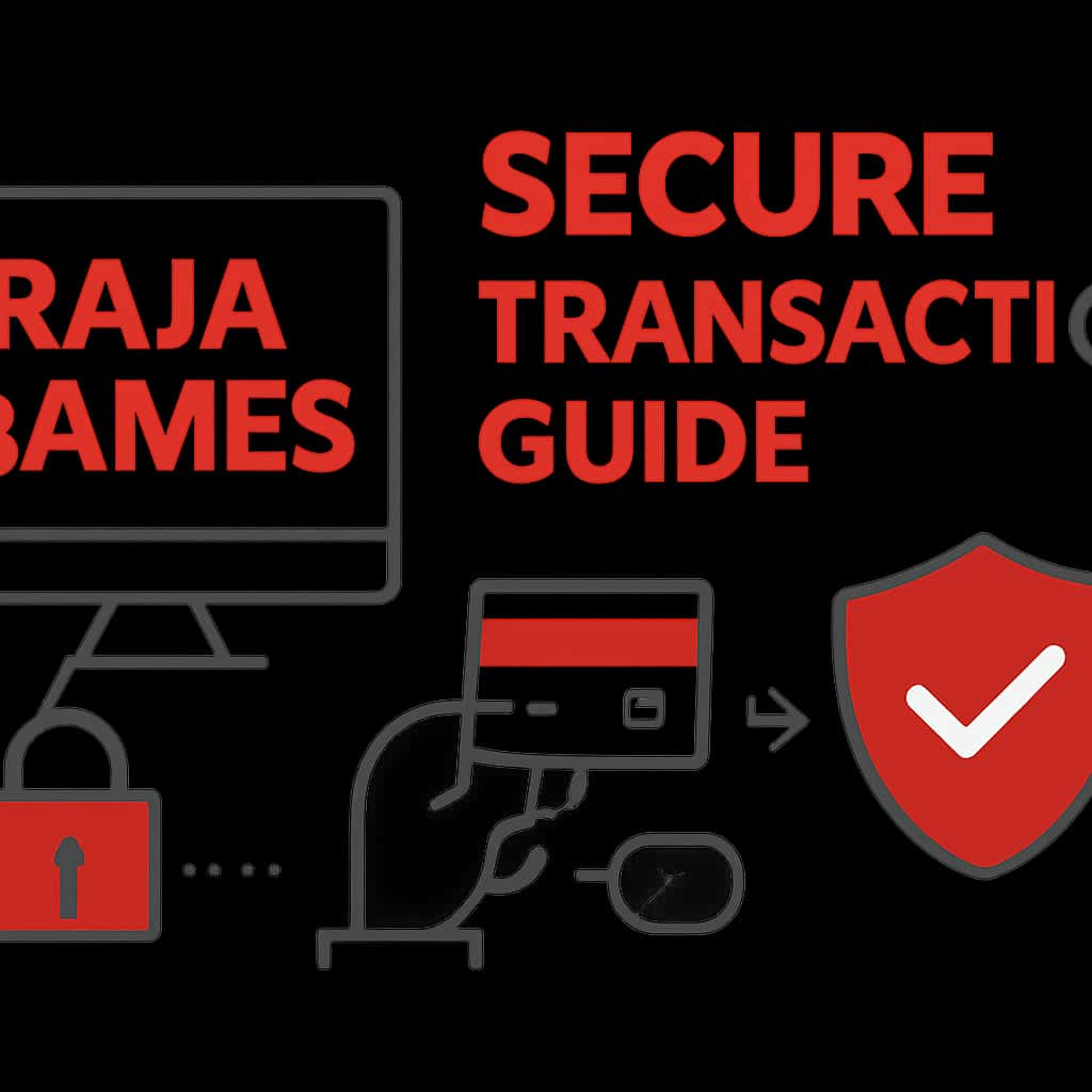 An educational illustration highlighting key points of the Secure Raja Games Transaction Guide.