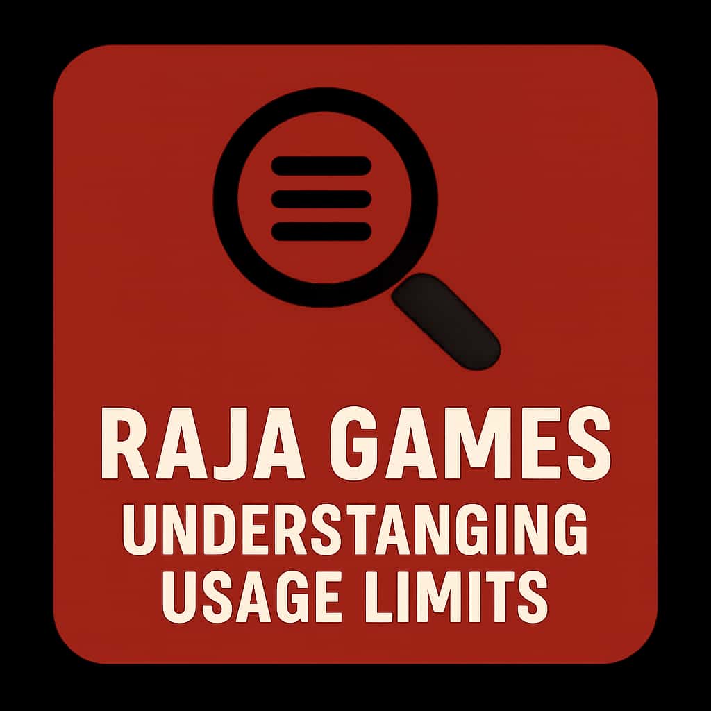 An icon representing usage limits in Raja Games.